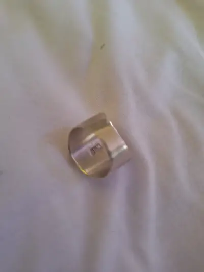 Anillo de plata 950 con diseño ovalado - miniatura 1