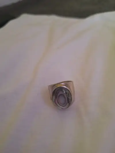 Anillo de plata 950 con diseño ovalado - miniatura 4