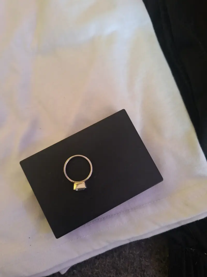 Anillo de plata con piedra rectangular - 2