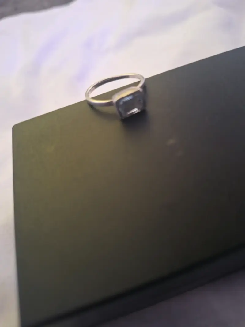 Anillo de plata con piedra rectangular - 3