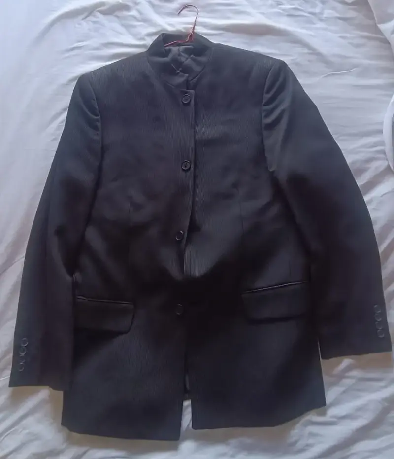 Traje formal negro sin cuello Marquis talla 46 - 2
