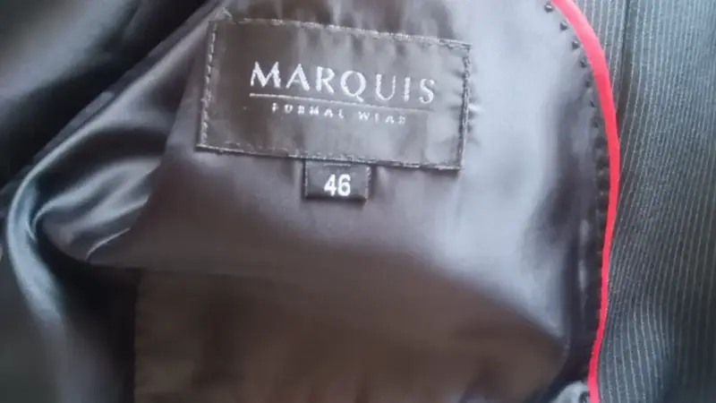 Traje formal negro sin cuello Marquis talla 46 - 3