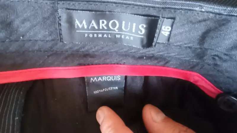 Traje formal negro sin cuello Marquis talla 46 - 5