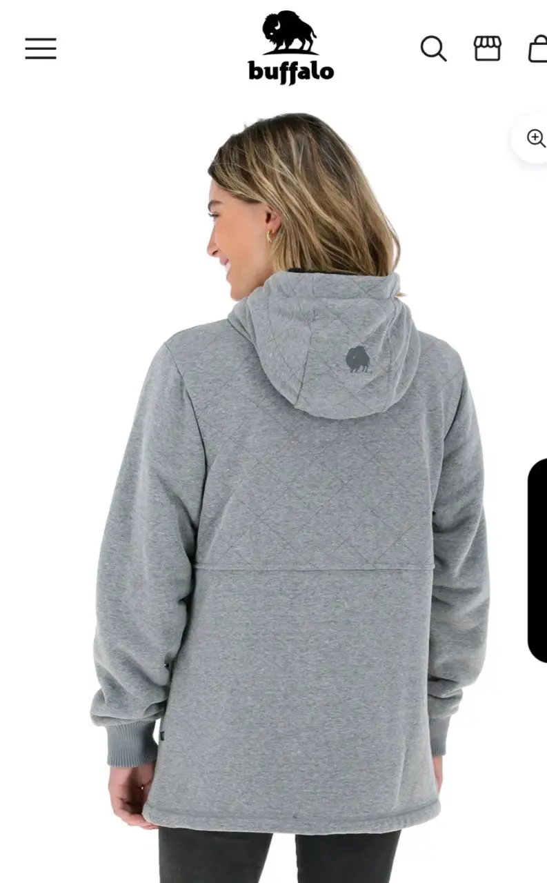Polerón Chiporro Mujer Gris Buffalo - 2