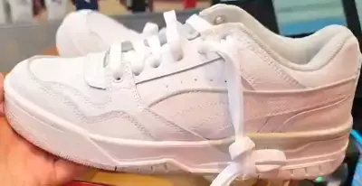 Zapatillas blancas Puma Rebound Retro Jr, N° 37 - miniatura 1