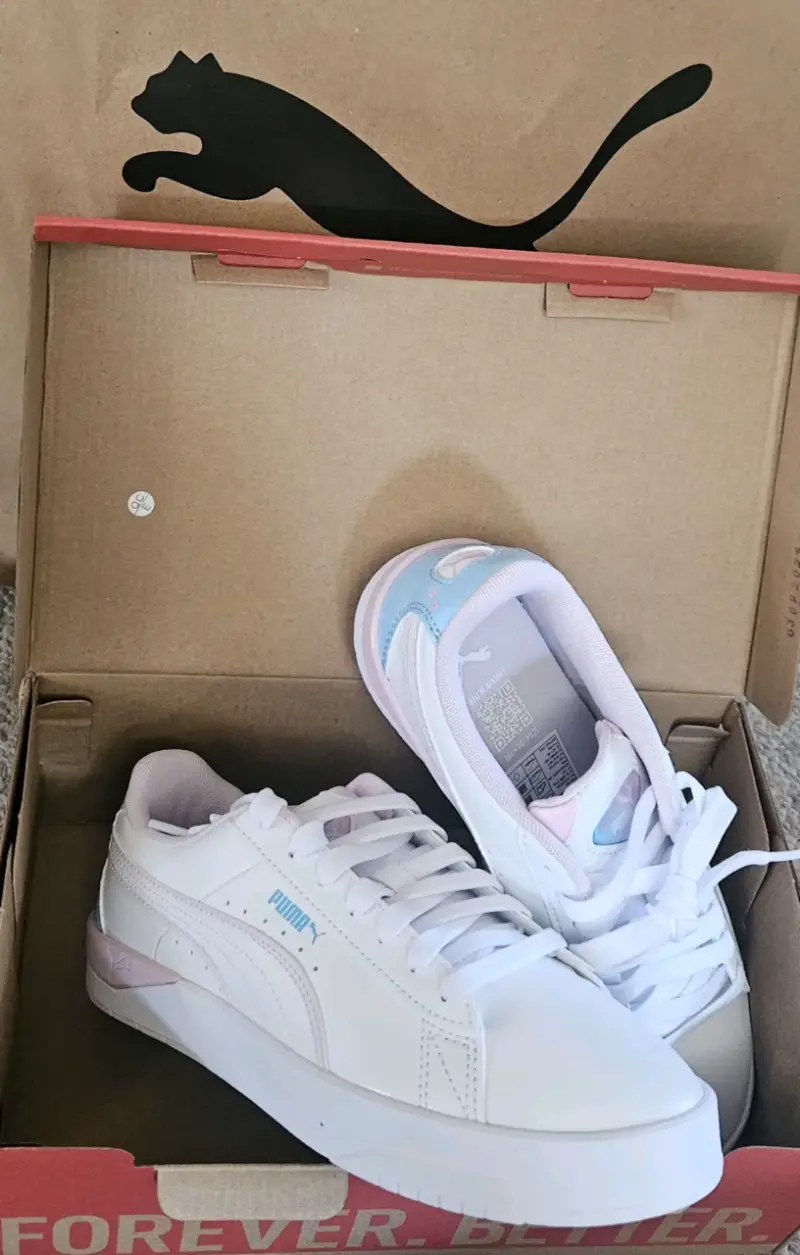 Zapatillas Puma blancas con detalles pastel, N°37 - 2