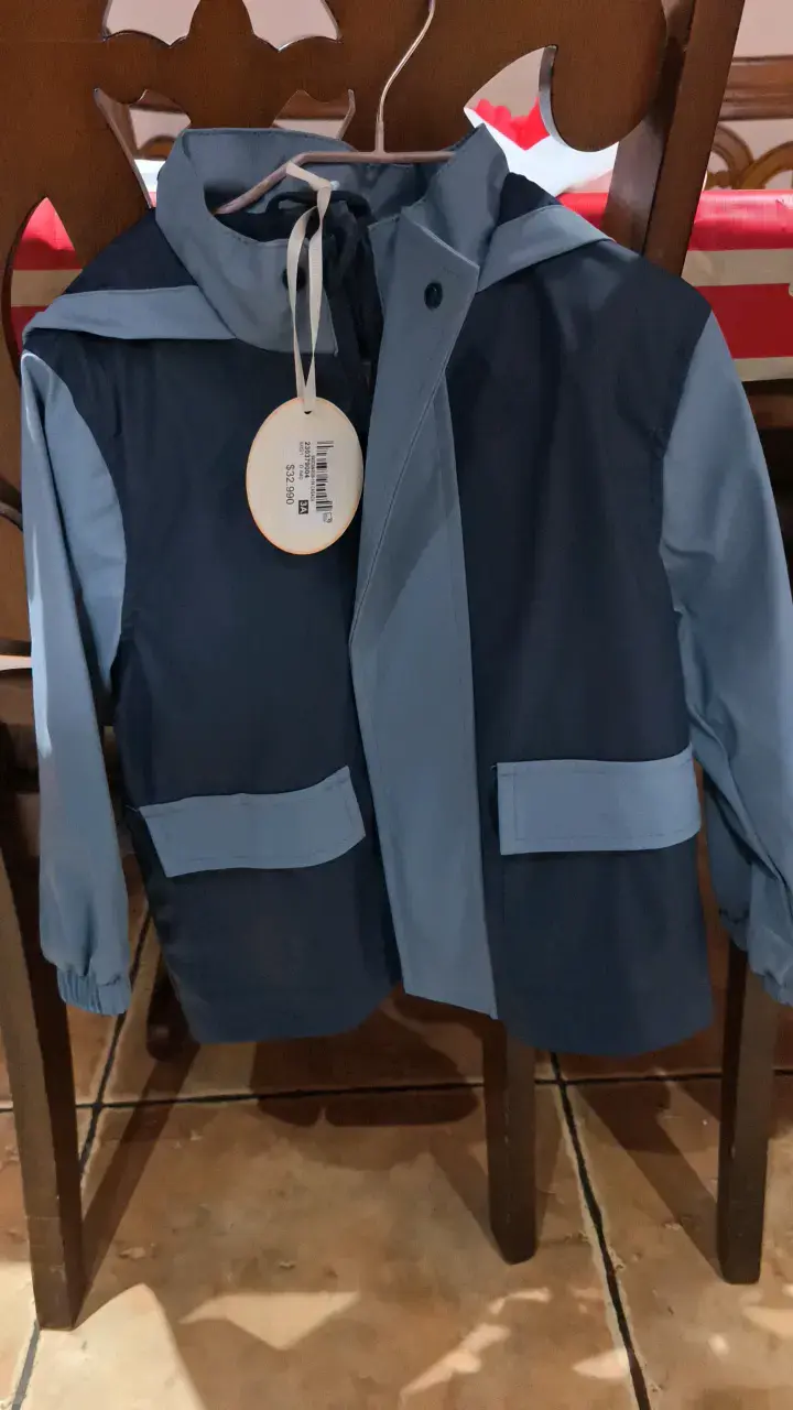 Chaqueta impermeable para niños azul - 1