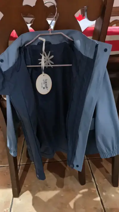 Chaqueta impermeable para niños azul - miniatura 3