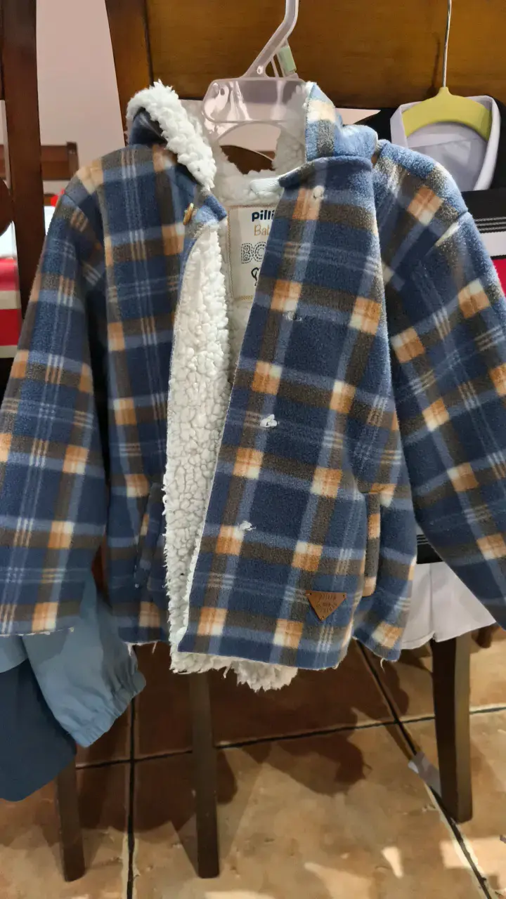 Chaqueta de niño Pilim Baby a cuadros con chiporro - 1