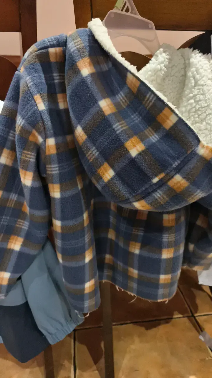 Chaqueta de niño Pilim Baby a cuadros con chiporro - 3