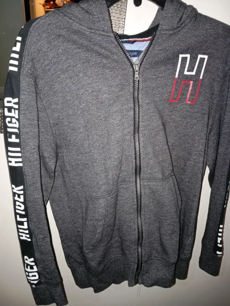 Polerón con capucha gris Tommy Hilfiger