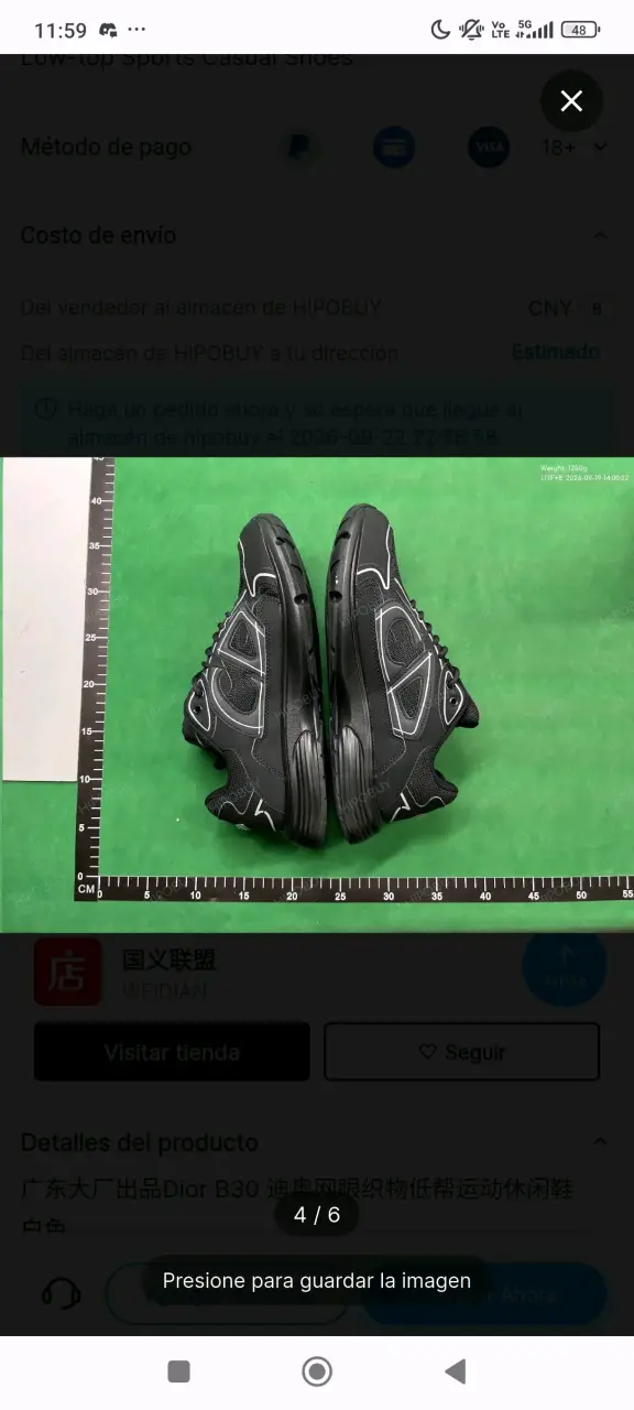 Zapatillas deportivas negras Dior B30 - 4