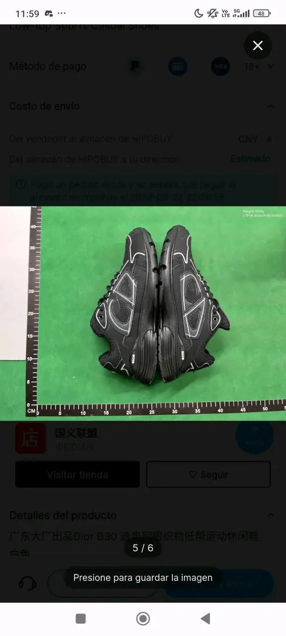 Zapatillas deportivas negras Dior B30 - 5