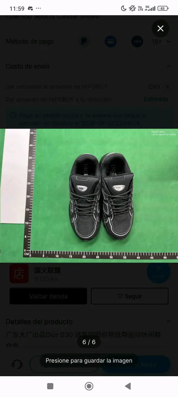 Zapatillas deportivas negras Dior B30 - 6