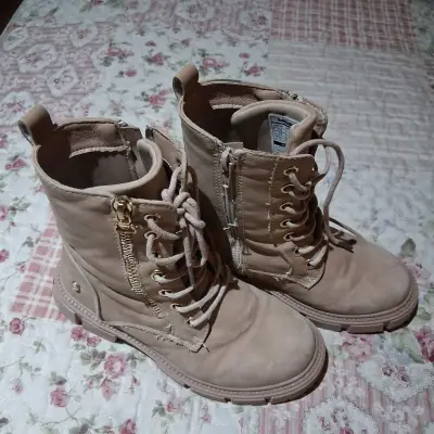 Botas de niña ,palo rosa con cierre lateral - miniatura 2
