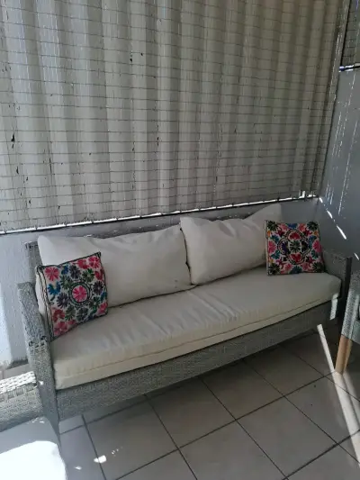 Juego de muebles de terraza en ratán sintético - miniatura 3