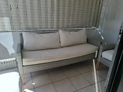 Juego de muebles de terraza de ratán sintético - miniatura 3