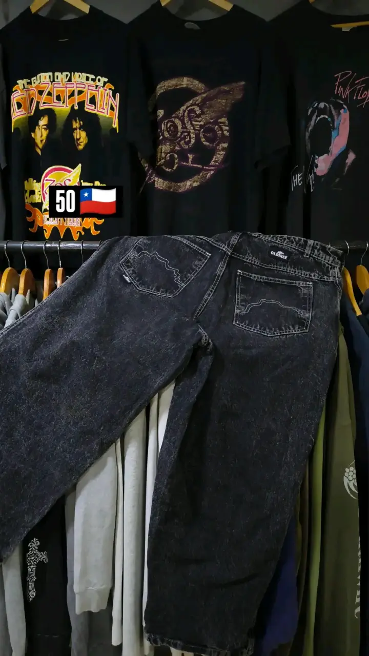 Jeans negros de mezclilla Old Tree baggy - 3