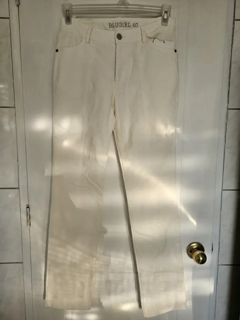 Pantalones de mujer color blanco talla 40 - 1