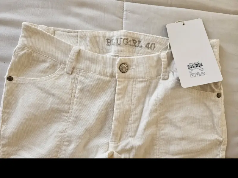 Pantalones de mujer color blanco talla 40 - 3