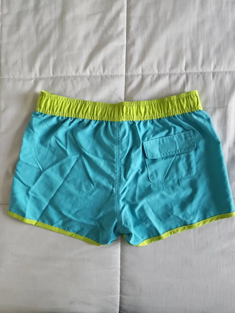 Shorts deportivos/de baño mujer celeste y verde S - 2
