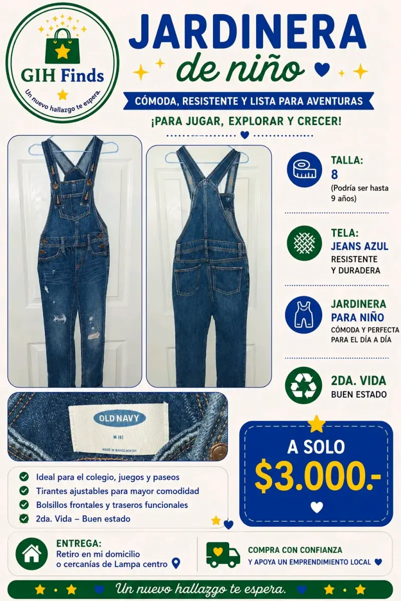 Jardinera de niño Old Navy talla 8