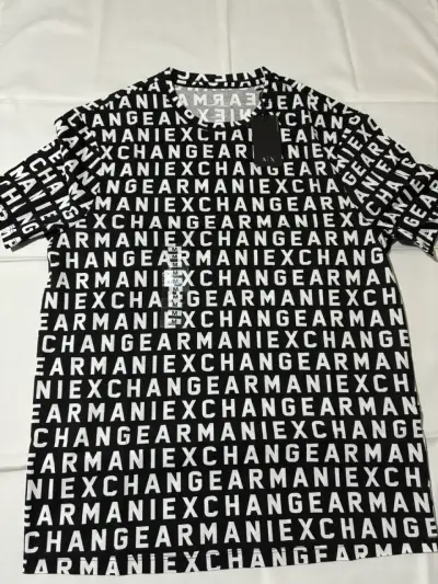 Polera Armani Exchange Negra con Logo - miniatura 2