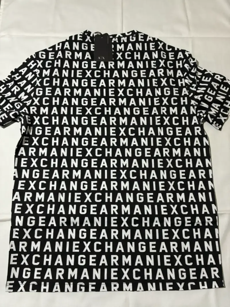 Polera Armani Exchange Negra con Logo - 3
