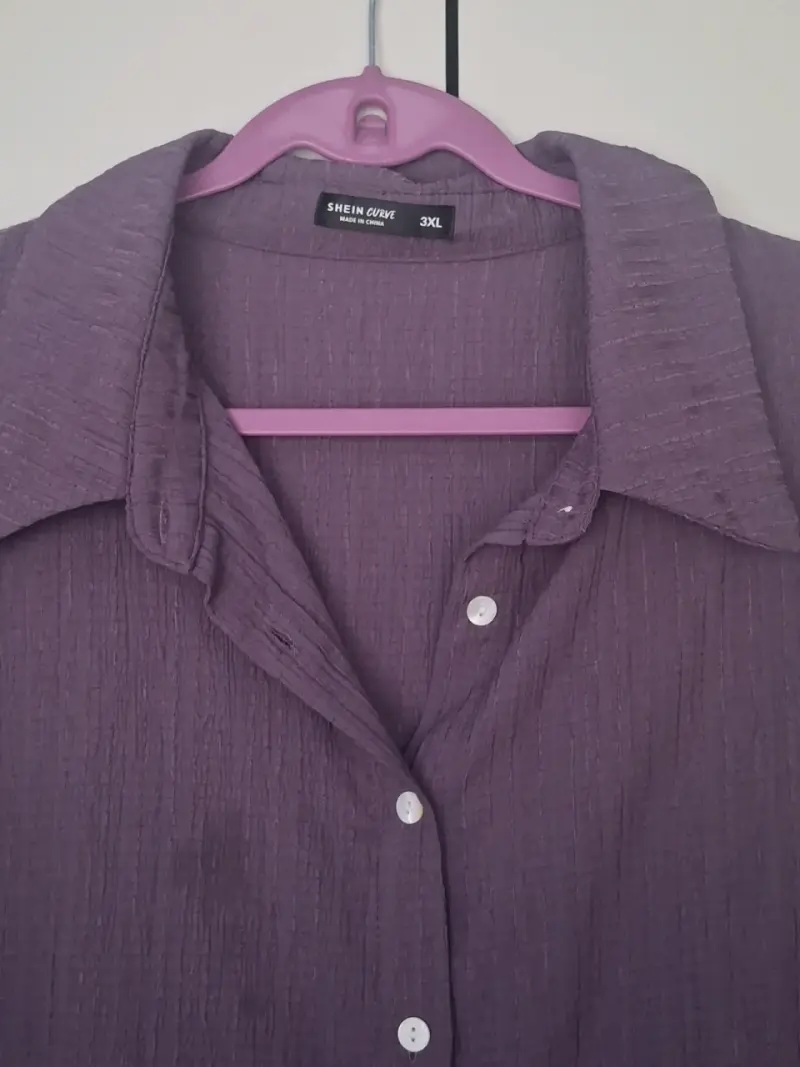 Blusa morada de mujer talla 3XL Shein Curve - 2