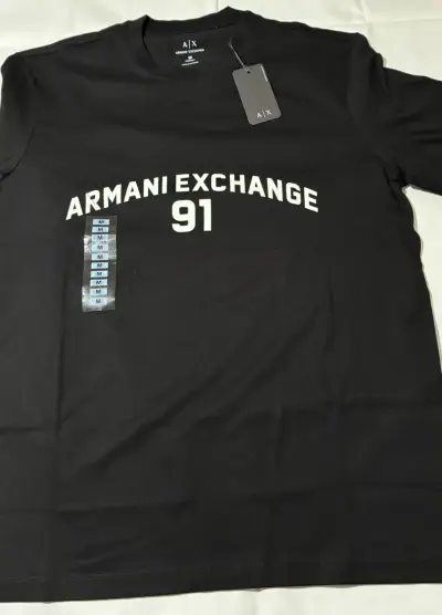 Polera Negra Armani Exchange 91 Talla M - miniatura 2