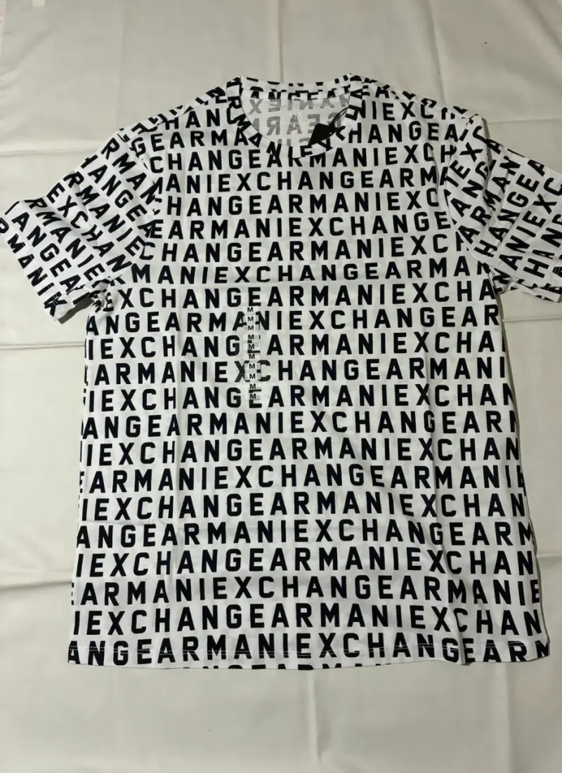 Polera Armani Exchange estampada blanca y negra - 2