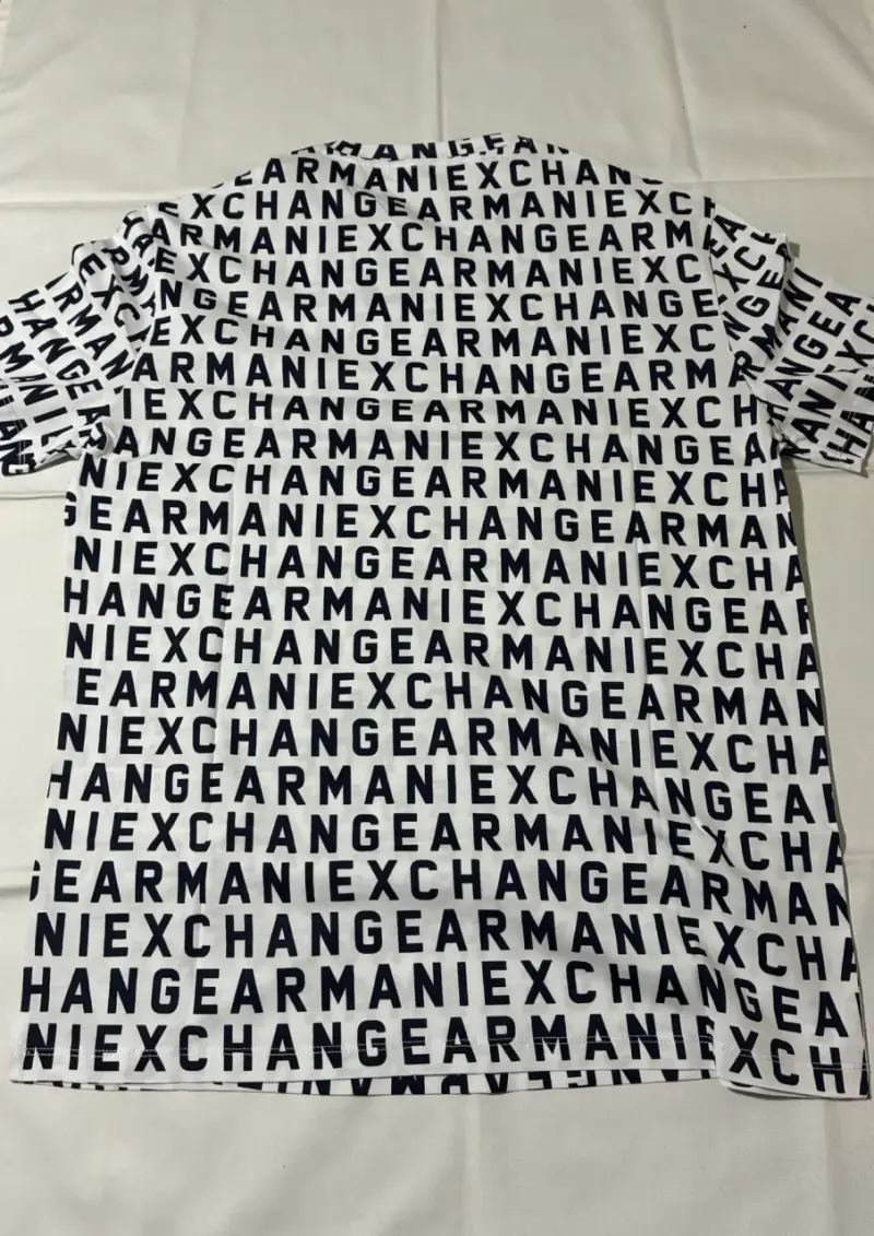 Polera Armani Exchange estampada blanca y negra - 3