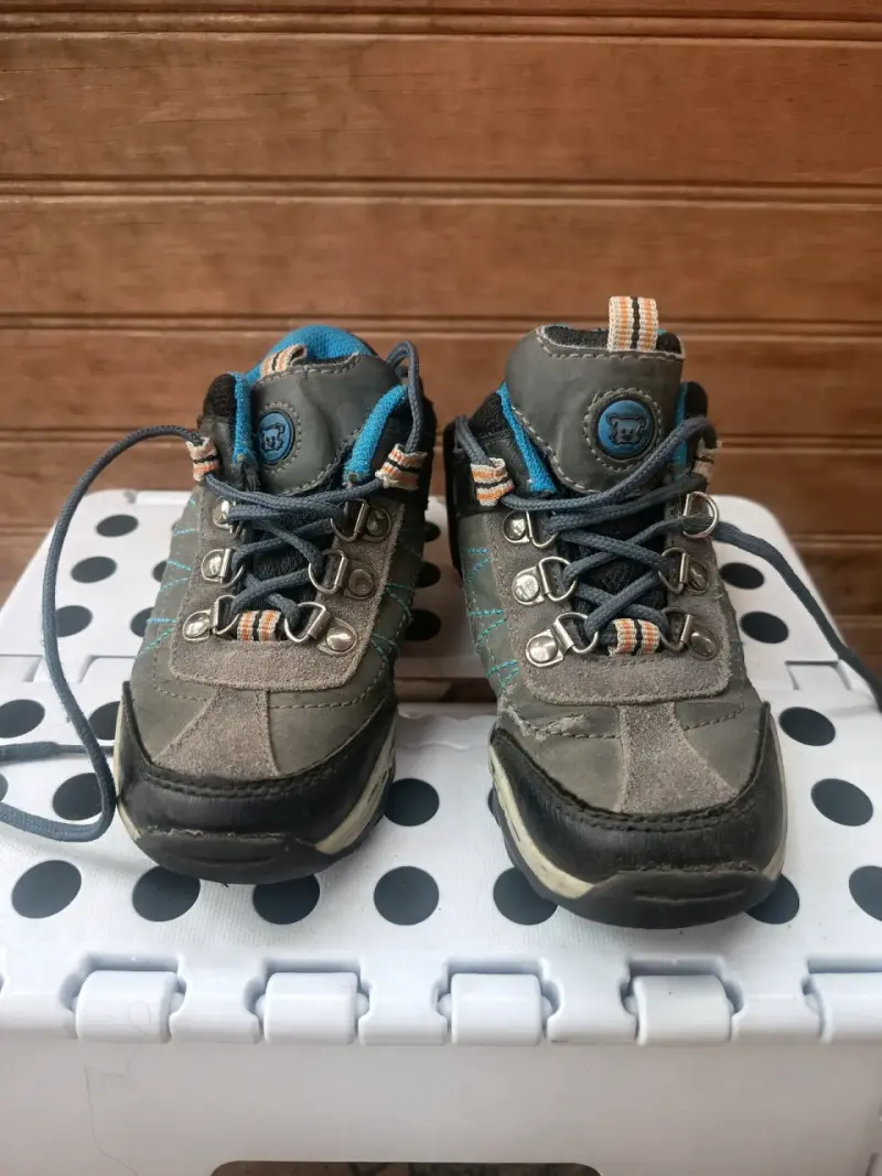 Botas de montaña para niños color gris y azul - 1