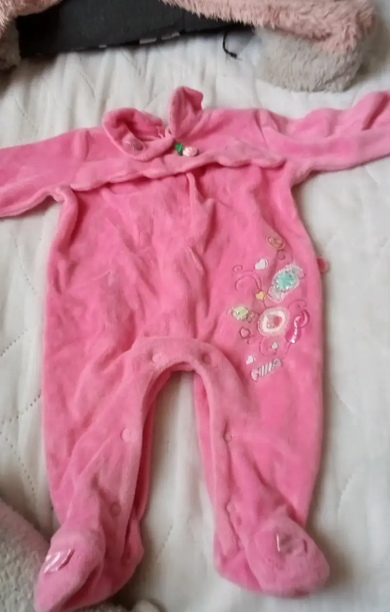 Conjunto de enteritos para bebé en tonos rosados - 2