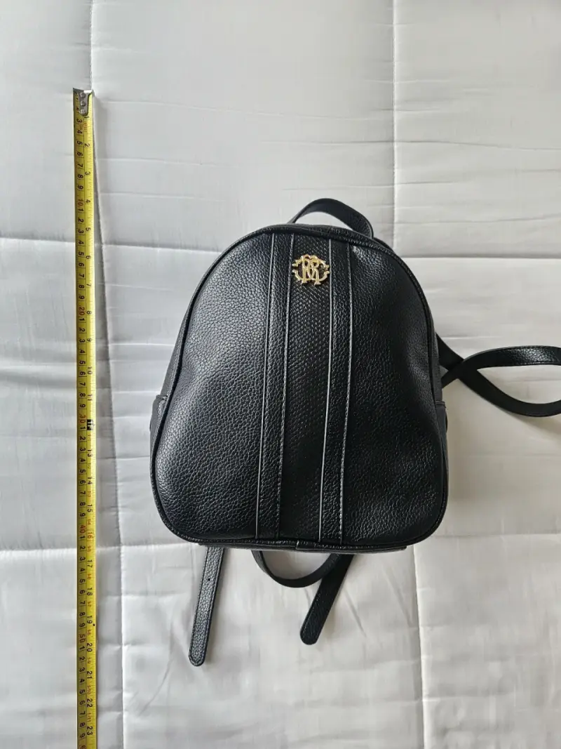 Mochila de ecocuero negra Roberto Cavalli