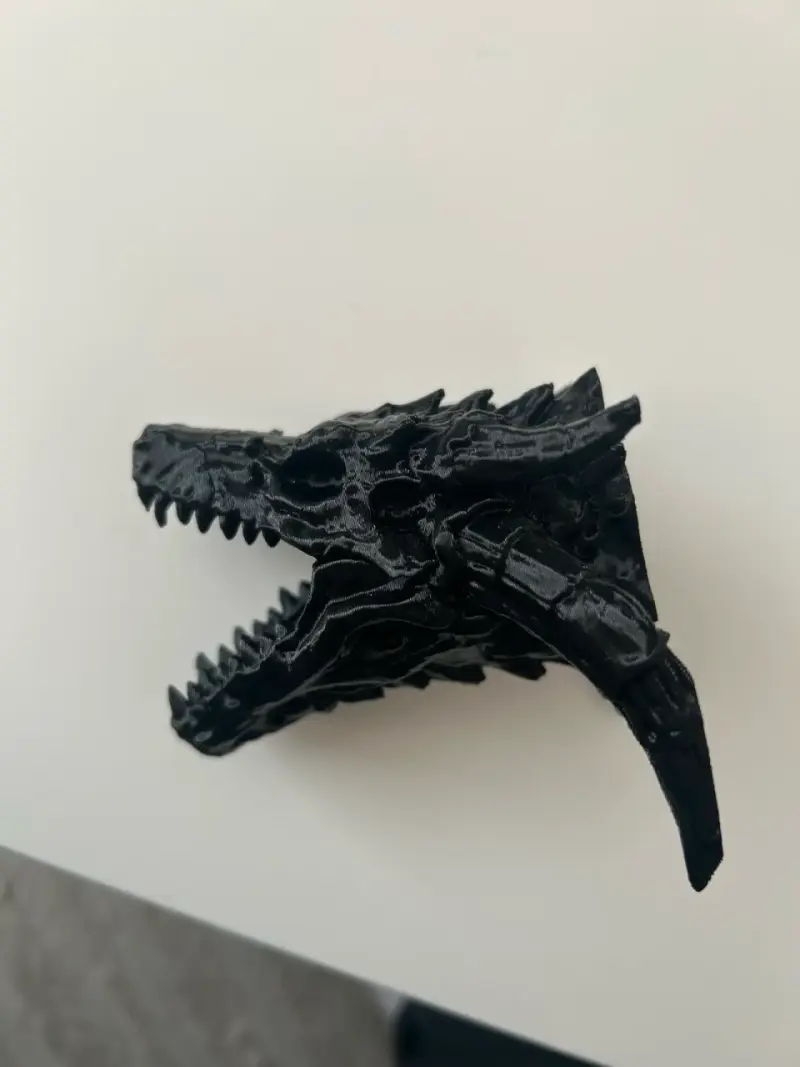 Portalápices de dragón negro 3D impreso - 2