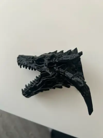 Portalápices de dragón negro 3D impreso - miniatura 2