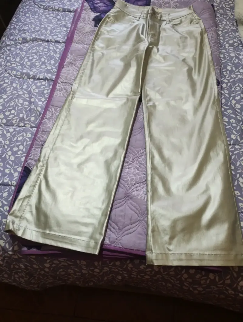 Pantalones anchos plateados Alaniz talla 38 - 2