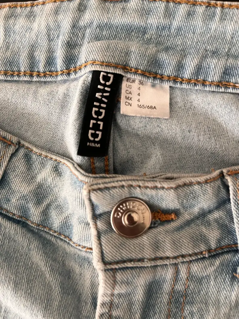 Jeans anchos celestes H&M Divided talla 36 - 3