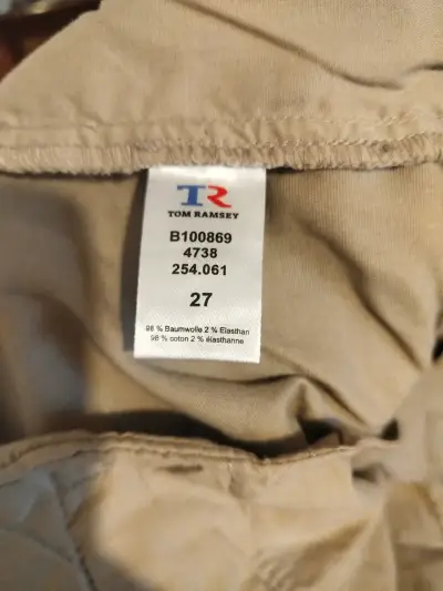Pantalones beige Tom Ramsey para hombre - miniatura 4