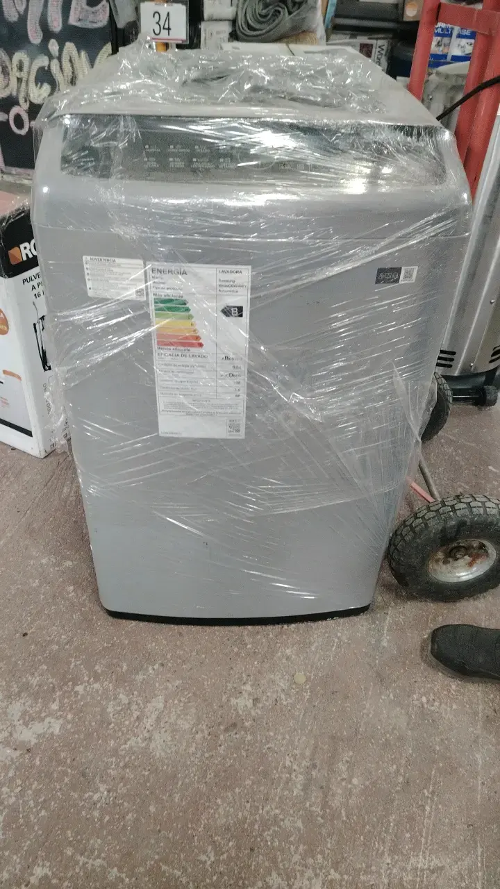 Lavadora automática de carga superior gris - 1