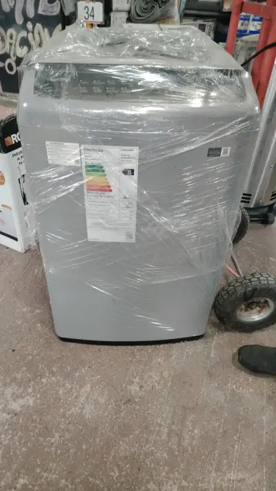 Lavadora automática de carga superior gris - miniatura 1