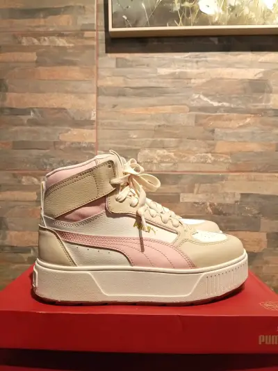 Zapatillas altas Puma beige y rosado - miniatura 4