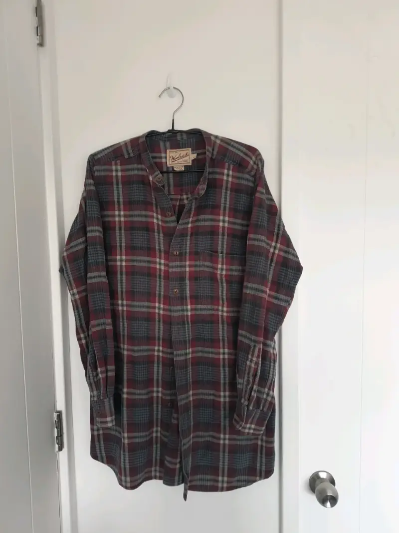 Camisa de franela a cuadros modificada mujer
