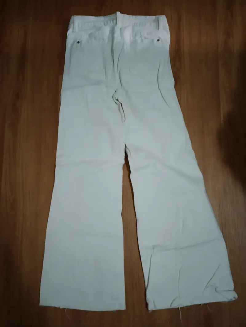 Pantalones blancos rasgados Best West talla 38 - 2