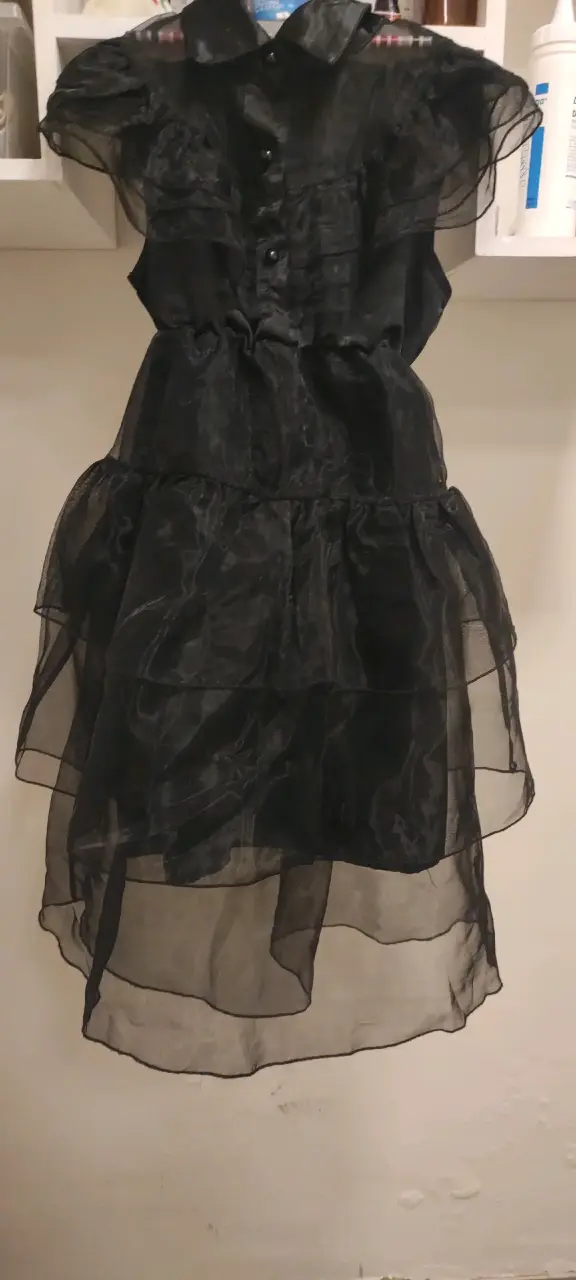 Disfraz Vestido fiesta Merlina Addams talla 4 años - 3