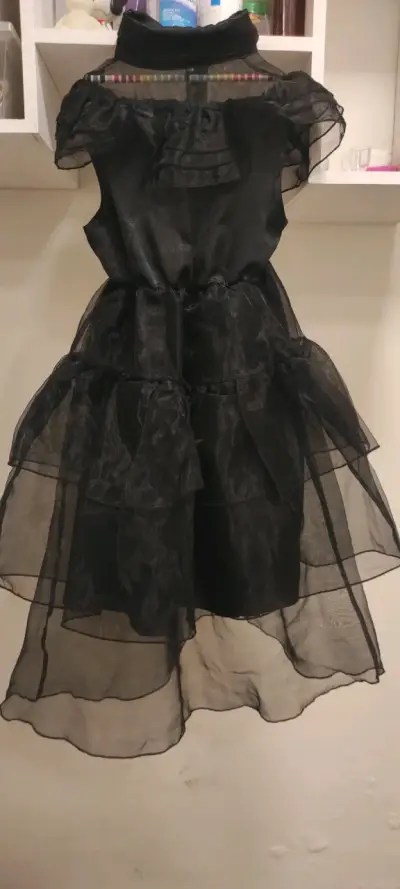 Disfraz Vestido fiesta Merlina Addams talla 4 años - miniatura 4