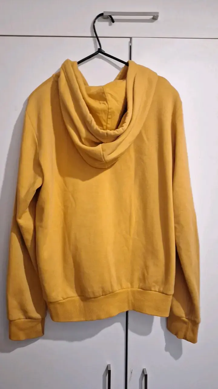 Polerón con capucha amarillo mostaza unisex - 2