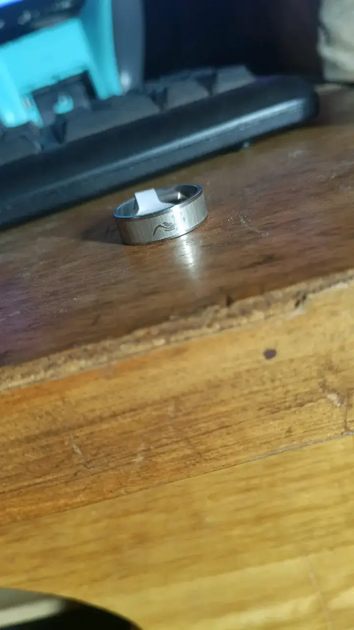 Anillo de acero inoxidable talla 20 - 2
