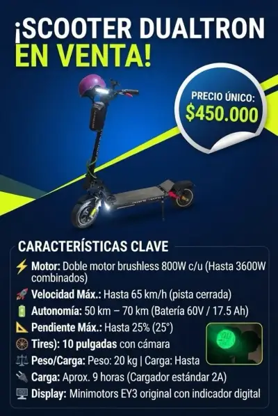 Scooter Eléctrico Dualtron con Doble Motor - miniatura 4